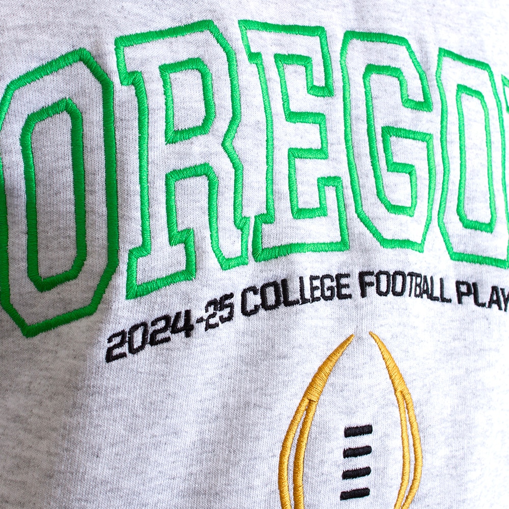 Playoffs, McKenzie SewOn, Grey, Pullover, Men, Unisex, Football, JWill, 2024, Post Season, Arched Oregon, Sweatshirt, 919505